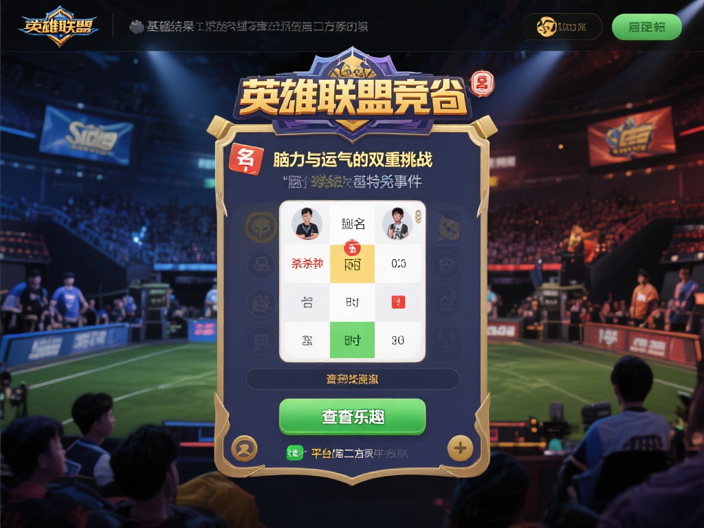 英雄联盟竞猜是一种基于比赛结果或特定事件进行预测的