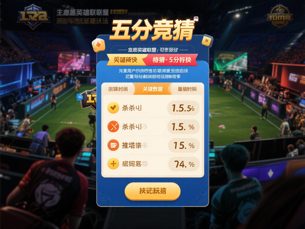 “五分竞猜”是一种基于英雄联盟比赛的预测玩法，玩家